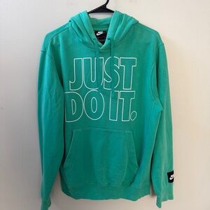 Nike Green 'Just Do It' Hoodie, Sz S